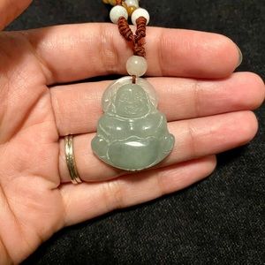 Adjustable Jade Buddha necklace